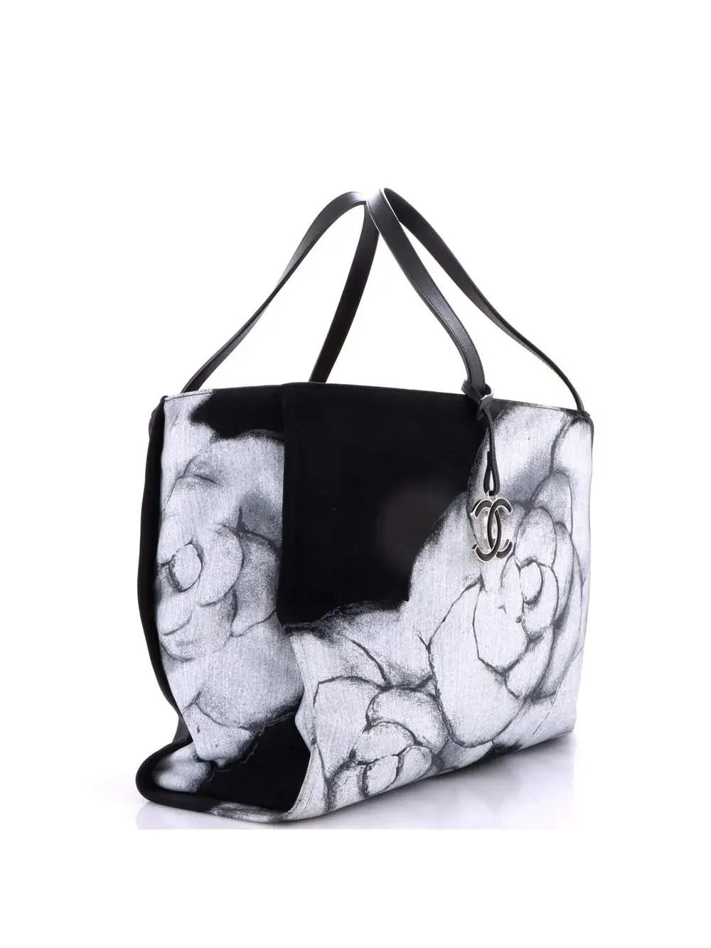 Chanel Camellia Cc Tote Printed Canvas #295525C21B